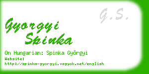 gyorgyi spinka business card